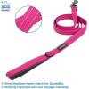 imageAir Frontier Mesh Dog Harness with and Reflective Dog Leash Set Reflective Stitching and Lightweight Breathable NoPull Design Adjustable Neck and Chest Straps for Small to Large Breeds  RDW MHarness Leash Set Fuchsia Mesh
