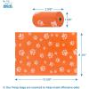 imageBest Pet Supplies Dog Poop Bag Holder Leash Attachment with 15 Bags Red Reusable Mesh Dispenser Pouch for Travel Walking Park and Outdoor Use Soft and Durable with ClipOnOrange Plastic