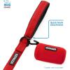 imageBest Pet Supplies Dog Poop Bag Holder Leash Attachment with 15 Bags Red Reusable Mesh Dispenser Pouch for Travel Walking Park and Outdoor Use Soft and Durable with ClipOnRed Mesh