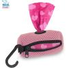 imageBest Pet Supplies Dog Poop Bag Holder Leash Attachment with 15 Bags Red Reusable Mesh Dispenser Pouch for Travel Walking Park and Outdoor Use Soft and Durable with ClipOnPink Mesh