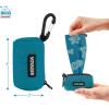 imageBest Pet Supplies Dog Poop Bag Holder Leash Attachment with 15 Bags Red Reusable Mesh Dispenser Pouch for Travel Walking Park and Outdoor Use Soft and Durable with ClipOnTurquoise Mesh