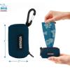 imageBest Pet Supplies Dog Poop Bag Holder Leash Attachment with 15 Bags Red Reusable Mesh Dispenser Pouch for Travel Walking Park and Outdoor Use Soft and Durable with ClipOnPrussian Blue Mesh