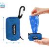 imageBest Pet Supplies Dog Poop Bag Holder Leash Attachment with 15 Bags Red Reusable Mesh Dispenser Pouch for Travel Walking Park and Outdoor Use Soft and Durable with ClipOnRoyal Blue Mesh