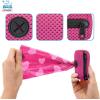 imageBest Pet Supplies Dog Poop Bag Holder Leash Attachment with 15 Bags Red Reusable Mesh Dispenser Pouch for Travel Walking Park and Outdoor Use Soft and Durable with ClipOnFuchsia Mesh