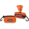 imageBest Pet Supplies Dog Poop Bag Holder Leash Attachment with 15 Bags Red Reusable Mesh Dispenser Pouch for Travel Walking Park and Outdoor Use Soft and Durable with ClipOnOrange Mesh