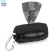 imageBest Pet Supplies Dog Poop Bag Holder Leash Attachment with 15 Bags Red Reusable Mesh Dispenser Pouch for Travel Walking Park and Outdoor Use Soft and Durable with ClipOnBlack Mesh