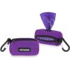 imageBest Pet Supplies Dog Poop Bag Holder Leash Attachment with 15 Bags Red Reusable Mesh Dispenser Pouch for Travel Walking Park and Outdoor Use Soft and Durable with ClipOnPurple Mesh
