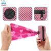 imageBest Pet Supplies Dog Poop Bag Holder Leash Attachment with 15 Bags Red Reusable Mesh Dispenser Pouch for Travel Walking Park and Outdoor Use Soft and Durable with ClipOnPink Mesh