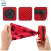 imageBest Pet Supplies Dog Poop Bag Holder Leash Attachment with 15 Bags Red Reusable Mesh Dispenser Pouch for Travel Walking Park and Outdoor Use Soft and Durable with ClipOnRed Mesh