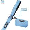 imageBest Pet Supplies Dog Poop Bag Holder Leash Attachment with 15 Bags Red Reusable Mesh Dispenser Pouch for Travel Walking Park and Outdoor Use Soft and Durable with ClipOnBaby Blue Mesh