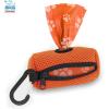 imageBest Pet Supplies Dog Poop Bag Holder Leash Attachment with 15 Bags Red Reusable Mesh Dispenser Pouch for Travel Walking Park and Outdoor Use Soft and Durable with ClipOnOrange Mesh