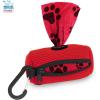 imageBest Pet Supplies Dog Poop Bag Holder Leash Attachment with 15 Bags Red Reusable Mesh Dispenser Pouch for Travel Walking Park and Outdoor Use Soft and Durable with ClipOnRed Mesh