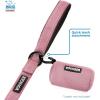 imageBest Pet Supplies Dog Poop Bag Holder Leash Attachment with 15 Bags Red Reusable Mesh Dispenser Pouch for Travel Walking Park and Outdoor Use Soft and Durable with ClipOnPink Mesh