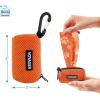 imageBest Pet Supplies Dog Poop Bag Holder Leash Attachment with 15 Bags Red Reusable Mesh Dispenser Pouch for Travel Walking Park and Outdoor Use Soft and Durable with ClipOnOrange Mesh