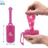 imageBest Pet Supplies Dog Poop Bag Holder Leash Attachment with 15 Bags Red Reusable Mesh Dispenser Pouch for Travel Walking Park and Outdoor Use Soft and Durable with ClipOnFuchsia Plastic