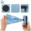 imageBest Pet Supplies Dog Poop Bag Holder Leash Attachment with 15 Bags Red Reusable Mesh Dispenser Pouch for Travel Walking Park and Outdoor Use Soft and Durable with ClipOnBaby Blue Mesh