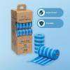 imageBest Pet Supplies Dog Poop Bags 150 Bags for Waste Refuse Cleanup Doggy Roll Replacements for Outdoor Puppy Walking and Travel Leak Proof and Tear Resistant Thick Plastic  OrangeBlue Strips