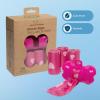imageBest Pet Supplies Dog Poop Bags 150 Bags for Waste Refuse Cleanup Doggy Roll Replacements for Outdoor Puppy Walking and Travel Leak Proof and Tear Resistant Thick Plastic  OrangePink Heart