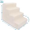 imageBest Pet Supplies Dog Stairs ampamp Steps  Foam Steps for Small Dogs ampamp Cats NonSlip Indoor Balanced Pet Step Support Dog Ramp No Assembly Brown Lattice Print Foldable 3Step 165inch HeightLambswool
