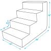 imageBest Pet Supplies Dog Stairs ampamp Steps  Foam Steps for Small Dogs ampamp Cats NonSlip Indoor Balanced Pet Step Support Dog Ramp No Assembly Brown Lattice Print Foldable 3Step 165inch HeightMustard