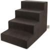 imageBest Pet Supplies Dog Stairs ampamp Steps  Foam Steps for Small Dogs ampamp Cats NonSlip Indoor Balanced Pet Step Support Dog Ramp No Assembly Brown Lattice Print Foldable 3Step 165inch HeightDark Brown