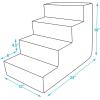 imageBest Pet Supplies Dog Stairs ampamp Steps  Foam Steps for Small Dogs ampamp Cats NonSlip Indoor Balanced Pet Step Support Dog Ramp No Assembly Brown Lattice Print Foldable 3Step 165inch HeightDark Gray Linen