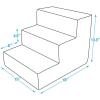 imageBest Pet Supplies Dog Stairs ampamp Steps  Foam Steps for Small Dogs ampamp Cats NonSlip Indoor Balanced Pet Step Support Dog Ramp No Assembly Brown Lattice Print Foldable 3Step 165inch HeightPaw Print on Beige