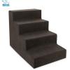 imageBest Pet Supplies Dog Stairs ampamp Steps  Foam Steps for Small Dogs ampamp Cats NonSlip Indoor Balanced Pet Step Support Dog Ramp No Assembly Brown Lattice Print Foldable 3Step 165inch HeightDark Brown