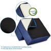 imageBest Pet Supplies Foldable Foam Pet Steps for Small Dogs and Cats Portable Ramp Stairs for Couch Sofa and High Bed Climbing NonSlip Balanced Indoor Step Support Paw Safe  Navy Blue 2Step
