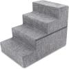 imageBest Pet Supplies Foldable Pet Stairs Cover for Foam Dog Ramps Replacement Slip with NonSlip Step Surface Plush and Soft Fabric Provides Paw Traction and Stability  Gray Linen 2StepGray Linen