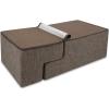 imageBest Pet Supplies Foldable Pet Stairs Cover for Foam Dog Ramps Replacement Slip with NonSlip Step Surface Plush and Soft Fabric Provides Paw Traction and Stability  Gray Linen 2StepBrown Linen