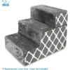 imageBest Pet Supplies Foldable Pet Stairs Cover for Foam Dog Ramps Replacement Slip with NonSlip Step Surface Plush and Soft Fabric Provides Paw Traction and Stability  Gray Linen 2StepGray Lattice Print