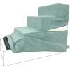 imageBest Pet Supplies Foldable Pet Stairs Cover for Foam Dog Ramps Replacement Slip with NonSlip Step Surface Plush and Soft Fabric Provides Paw Traction and Stability  Gray Linen 2StepPale Teal