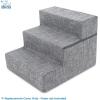 imageBest Pet Supplies Foldable Pet Stairs Cover for Foam Dog Ramps Replacement Slip with NonSlip Step Surface Plush and Soft Fabric Provides Paw Traction and Stability  Gray Linen 2StepGray Linen