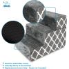 imageBest Pet Supplies Foldable Pet Stairs Cover for Foam Dog Ramps Replacement Slip with NonSlip Step Surface Plush and Soft Fabric Provides Paw Traction and Stability  Gray Linen 2StepGray Lattice Print