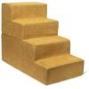 imageBest Pet Supplies Foldable Pet Stairs Cover for Foam Dog Ramps Replacement Slip with NonSlip Step Surface Plush and Soft Fabric Provides Paw Traction and Stability  Gray Linen 2StepMustard