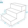 imageBest Pet Supplies Foldable Pet Stairs Cover for Foam Dog Ramps Replacement Slip with NonSlip Step Surface Plush and Soft Fabric Provides Paw Traction and Stability  Gray Linen 2StepGray Linen