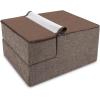 imageBest Pet Supplies Foldable Pet Stairs Cover for Foam Dog Ramps Replacement Slip with NonSlip Step Surface Plush and Soft Fabric Provides Paw Traction and Stability  Gray Linen 2StepBrown Linen
