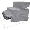 imageBest Pet Supplies Foldable Pet Stairs Cover for Foam Dog Ramps Replacement Slip with NonSlip Step Surface Plush and Soft Fabric Provides Paw Traction and Stability  Gray Linen 2StepGray Linen