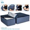 imageBest Pet Supplies Foldable Pet Stairs Cover for Foam Dog Ramps Replacement Slip with NonSlip Step Surface Plush and Soft Fabric Provides Paw Traction and Stability  Gray Linen 2StepNavy Blue