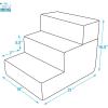 imageBest Pet Supplies Foldable Pet Stairs Cover for Foam Dog Ramps Replacement Slip with NonSlip Step Surface Plush and Soft Fabric Provides Paw Traction and Stability  Gray Linen 2StepIvory