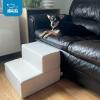 imageBest Pet Supplies Foldable Pet Stairs Cover for Foam Dog Ramps Replacement Slip with NonSlip Step Surface Plush and Soft Fabric Provides Paw Traction and Stability  Gray Linen 2StepGray Linen