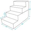 imageBest Pet Supplies Foldable Pet Stairs Cover for Foam Dog Ramps Replacement Slip with NonSlip Step Surface Plush and Soft Fabric Provides Paw Traction and Stability  Gray Linen 2StepPale Teal