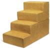 imageBest Pet Supplies Foldable Pet Stairs Cover for Foam Dog Ramps Replacement Slip with NonSlip Step Surface Plush and Soft Fabric Provides Paw Traction and Stability  Gray Linen 2StepMustard