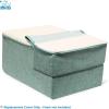 imageBest Pet Supplies Foldable Pet Stairs Cover for Foam Dog Ramps Replacement Slip with NonSlip Step Surface Plush and Soft Fabric Provides Paw Traction and Stability  Gray Linen 2StepPale Teal