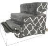imageBest Pet Supplies Foldable Pet Stairs Cover for Foam Dog Ramps Replacement Slip with NonSlip Step Surface Plush and Soft Fabric Provides Paw Traction and Stability  Gray Linen 2StepGray Lattice Print