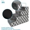 imageBest Pet Supplies Foldable Pet Stairs Cover for Foam Dog Ramps Replacement Slip with NonSlip Step Surface Plush and Soft Fabric Provides Paw Traction and Stability  Gray Linen 2StepGray Lattice Print