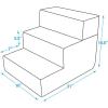 imageBest Pet Supplies Foldable Pet Stairs Cover for Foam Dog Ramps Replacement Slip with NonSlip Step Surface Plush and Soft Fabric Provides Paw Traction and Stability  Gray Linen 2StepGray Lattice Print