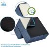 imageBest Pet Supplies Foldable Pet Stairs Cover for Foam Dog Ramps Replacement Slip with NonSlip Step Surface Plush and Soft Fabric Provides Paw Traction and Stability  Gray Linen 2StepNavy Blue