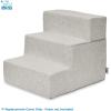 imageBest Pet Supplies Foldable Pet Stairs Cover for Foam Dog Ramps Replacement Slip with NonSlip Step Surface Plush and Soft Fabric Provides Paw Traction and Stability  Gray Linen 2StepSand